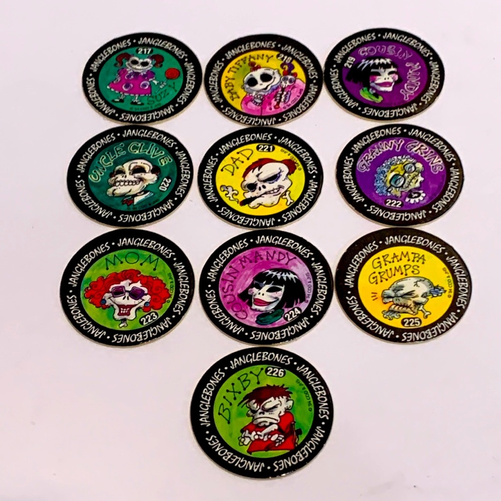POGS skeleton Janglebones slammer whammer asst lot